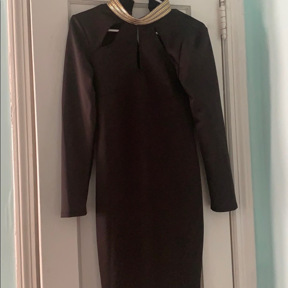 Black turtleneck dress